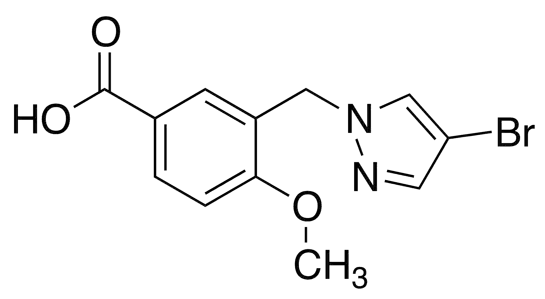 3-[(4-Bromo-1h-pyrazol-1-yl)methyl]-4-methoxybenzoic acid - Chemical structure and product image