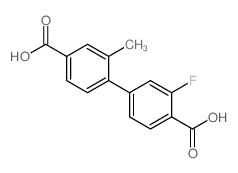 4-(4-Carboxy-3-fluorophenyl)-3-methylbenzoic acid - Chemical structure and product image