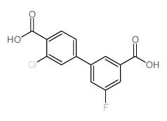 4-(3-Carboxy-5-fluorophenyl)-2-chlorobenzoic acid - Chemical structure and product image