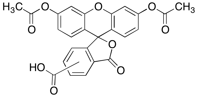 5(6)-Carboxyfluorescein Diacetate - Chemical structure and product image