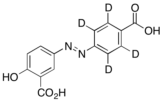 (E)-5-[(p-Carboxyphenyl)azo]-2-salicylic Acid-d4 - Chemical structure and product image