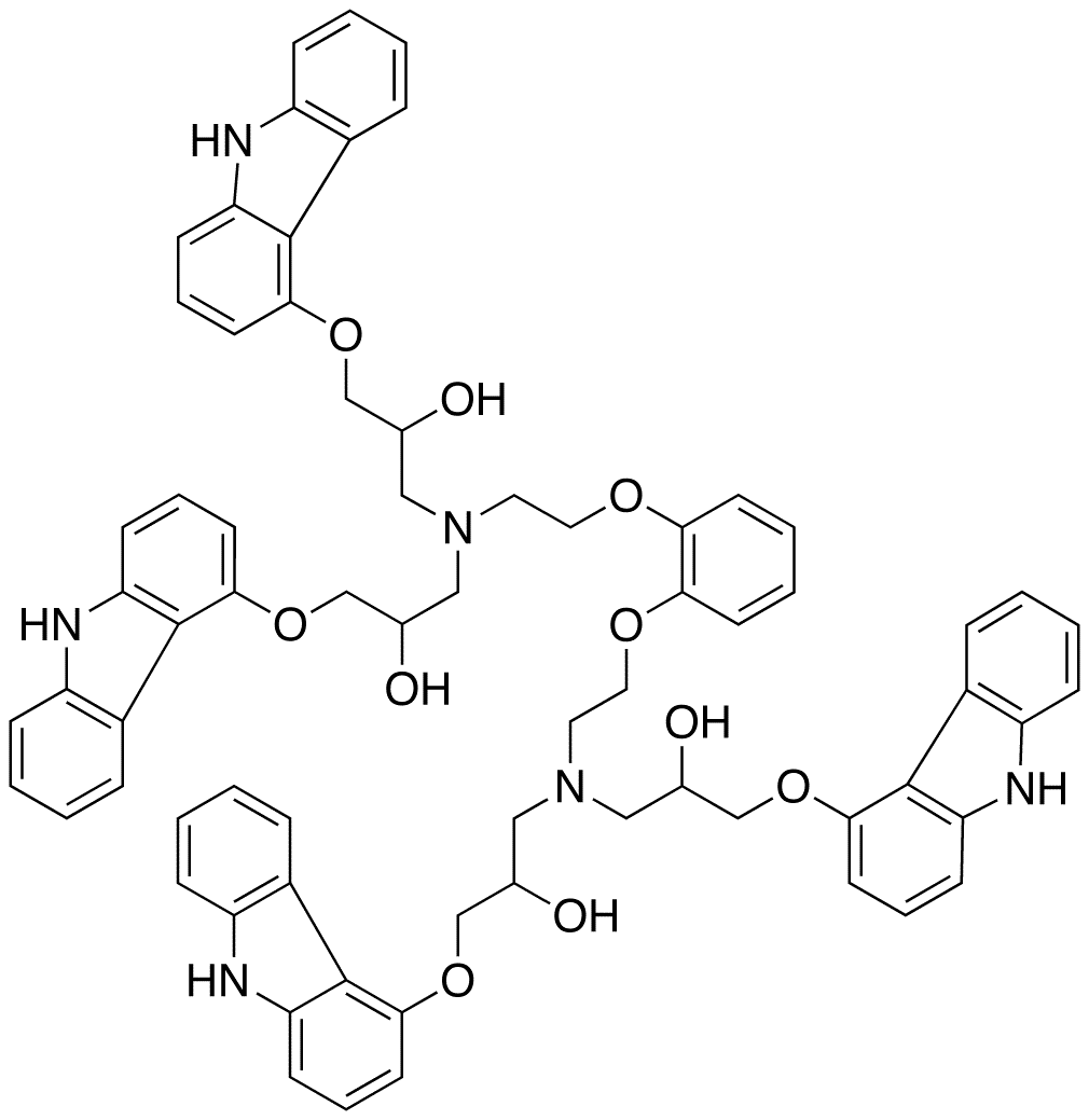 Carvedilol Tetra(alkylpyrocatechol) Impurity - Chemical structure and product image
