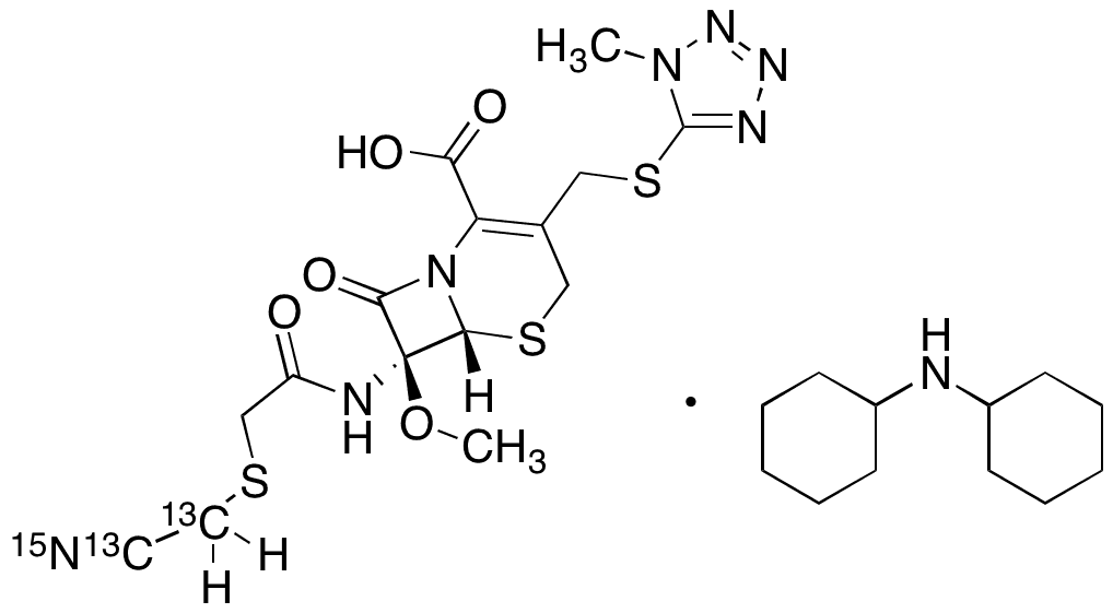 Cefmetazole-13C2 15N Dicyclohexylamine Salt - Chemical structure and product image