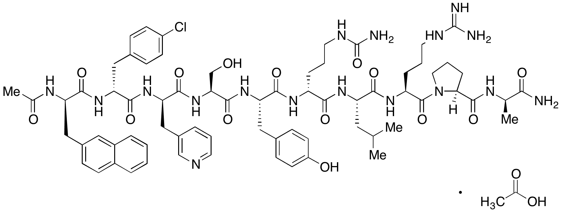 Cetrorelix Acetate - Chemical structure and product image