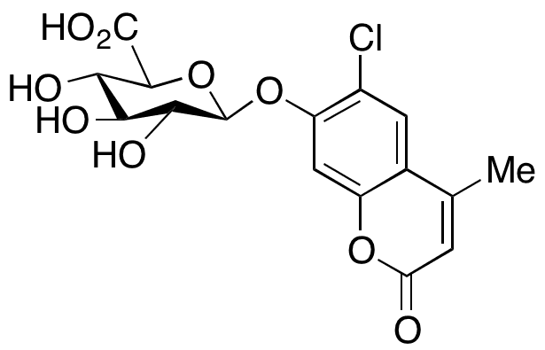 6-Chloro-4-methylumbelliferyl beta-D-glucopyranosiduronic Acid - Chemical structure and product image
