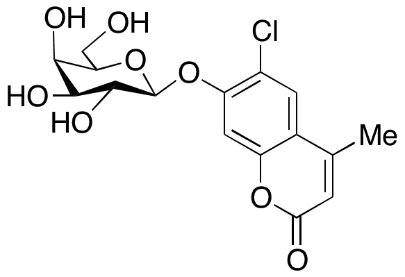 6-Chloro-4-methylumbelliferyl Î²-D-Galactopyranoside - Chemical structure and product image