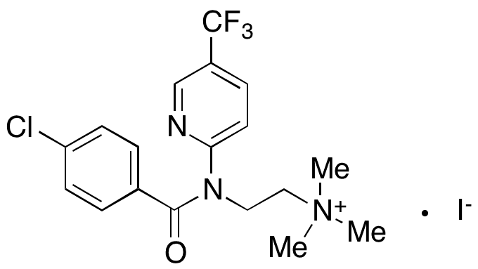 (2-[(4-Chlorobenzoyl)-(5-trifluoromethylpyridin-2-yl)amino]-ethyl)-trimethyl-ammonium Iodide - Chemical structure and product image