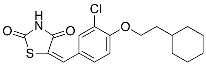 5-[[3-Chloro-4-(2-cyclohexylethoxy)phenyl]methylene]-2,4-thiazolidinedione - Chemical structure and product image