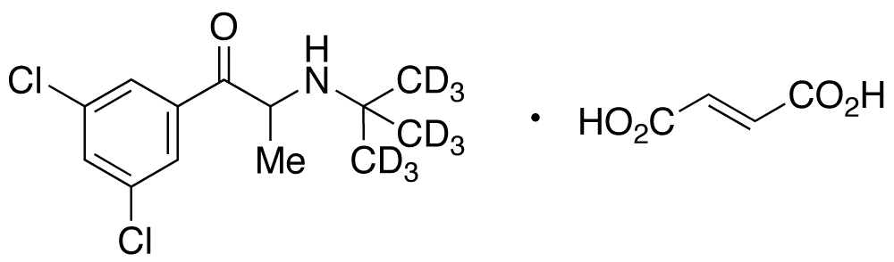 5-Chloro Bupropion-d9 Fumarate - Chemical structure and product image