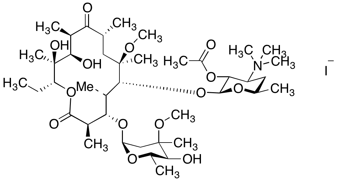 Clarithromycin 2-O-Acetate N-Methyl Iodide - Chemical structure and product image