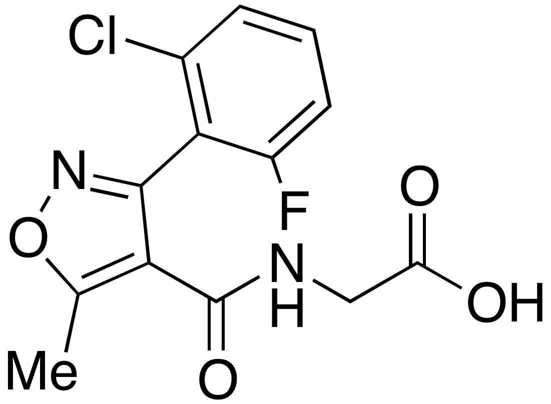 2-[[3-(2-Chloro-6-fluorophenyl)-5-methyl1,2-oxazole-4-carbonyl]amino]acetic Acid - Chemical structure and product image