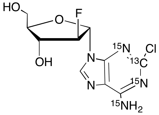 alpha-Clofarabine-15N3, 13C - Chemical structure and product image