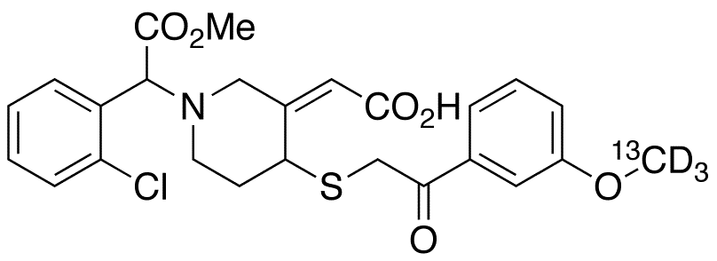 cis-Clopidogrel-MP-13C,d3 Derivative(Pair of Enantiomers) - Chemical structure and product image