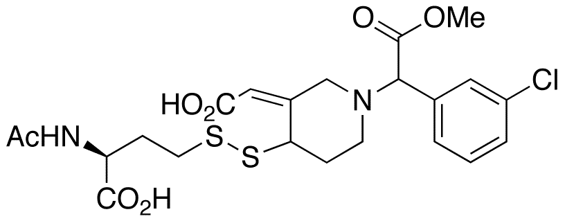 cis-Clopidogrel N-acetyl-L-Cysteine Disulfide(Mixture of Diastereomers) - Chemical structure and product image