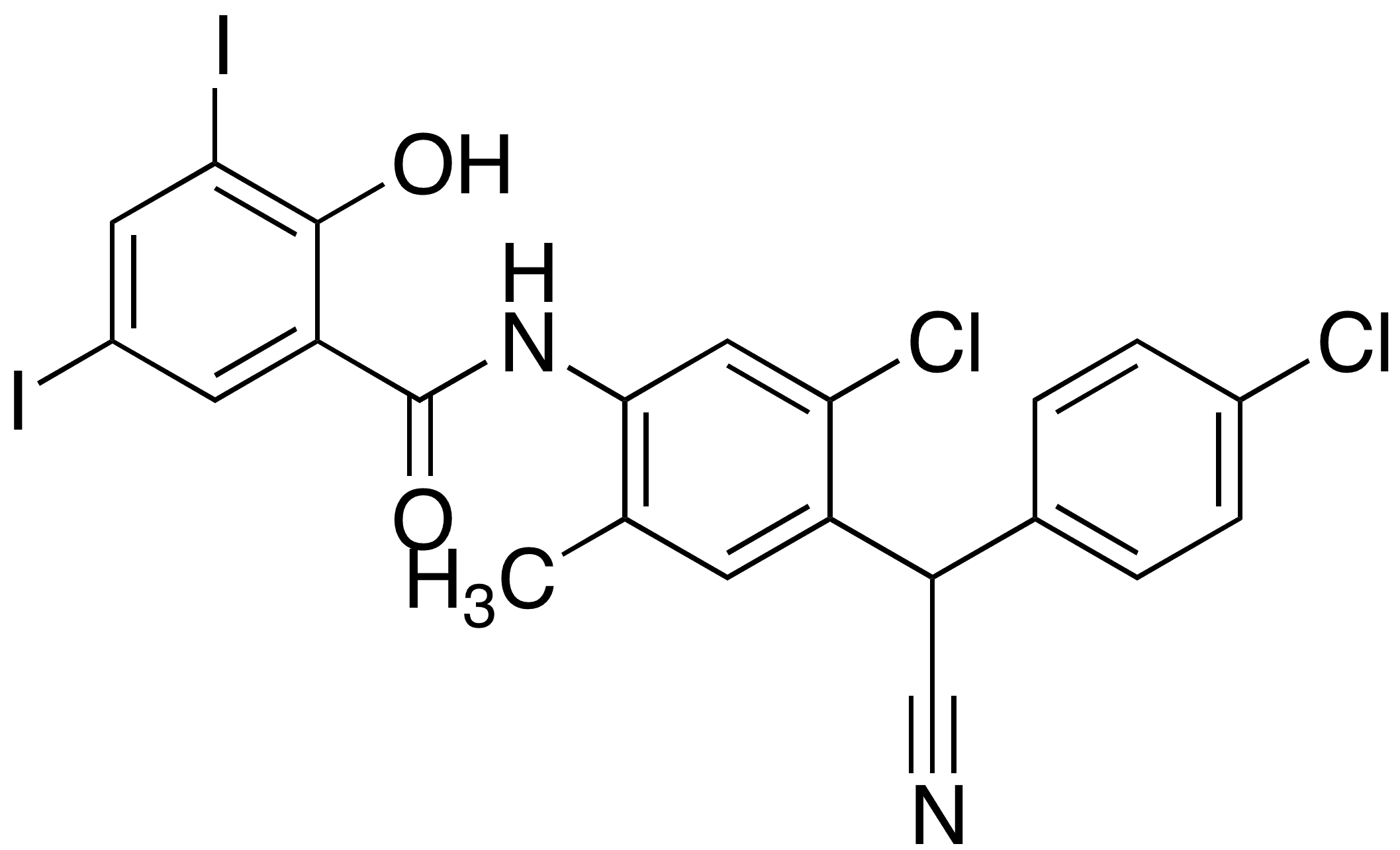 Closantel - Chemical structure and product image