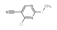 4-Chloro-2-(methylthio)pyrimidine-5-carbonitrile - Chemical structure and product image
