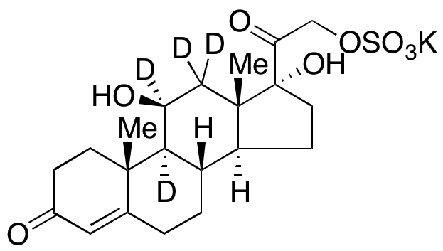 Cortisol-d4 21-Sulfate Potassium Salt - Chemical structure and product image