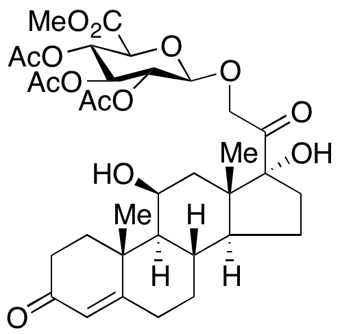 Cortisol 21-beta-D-Glucuronide Methyl Ester 2,3,5-Triacetate - Chemical structure and product image