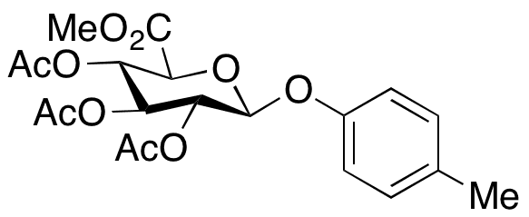 p-Cresol Glucuronide Methyl Ester Triacetate - Chemical structure and product image