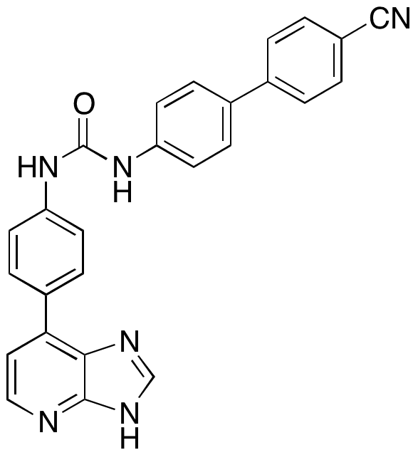 N-(4â€™-Cyano[1,1â€™-biphenyl]-4-yl)-Nâ€™-[4-(3H-imidazo[4,5-b]pyridin-7-yl)phenyl] Urea - Chemical structure and product image