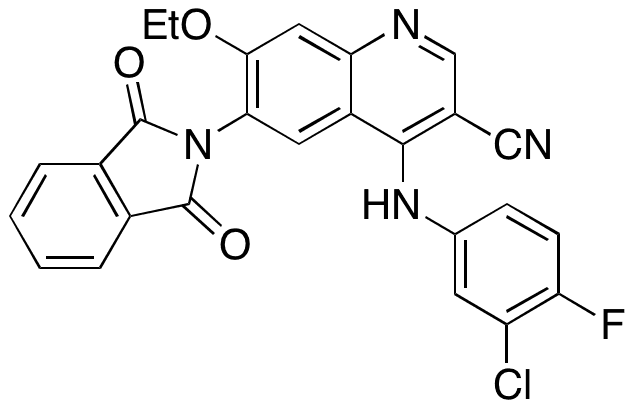 3-Cyano-4-(3-chloro-4-fluoroanilino)-7-ethoxy-6-(phthalimidyl)quinoline - Chemical structure and product image