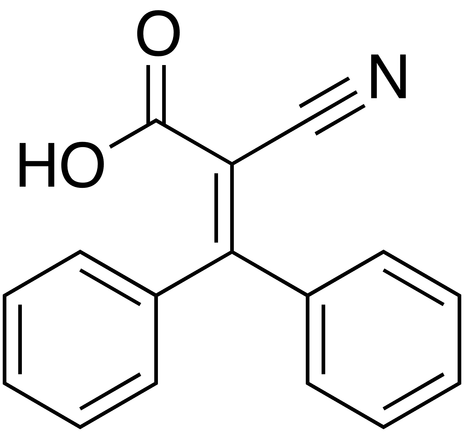 2-Cyano-3,3-diphenylacrylic Acid - Chemical structure and product image