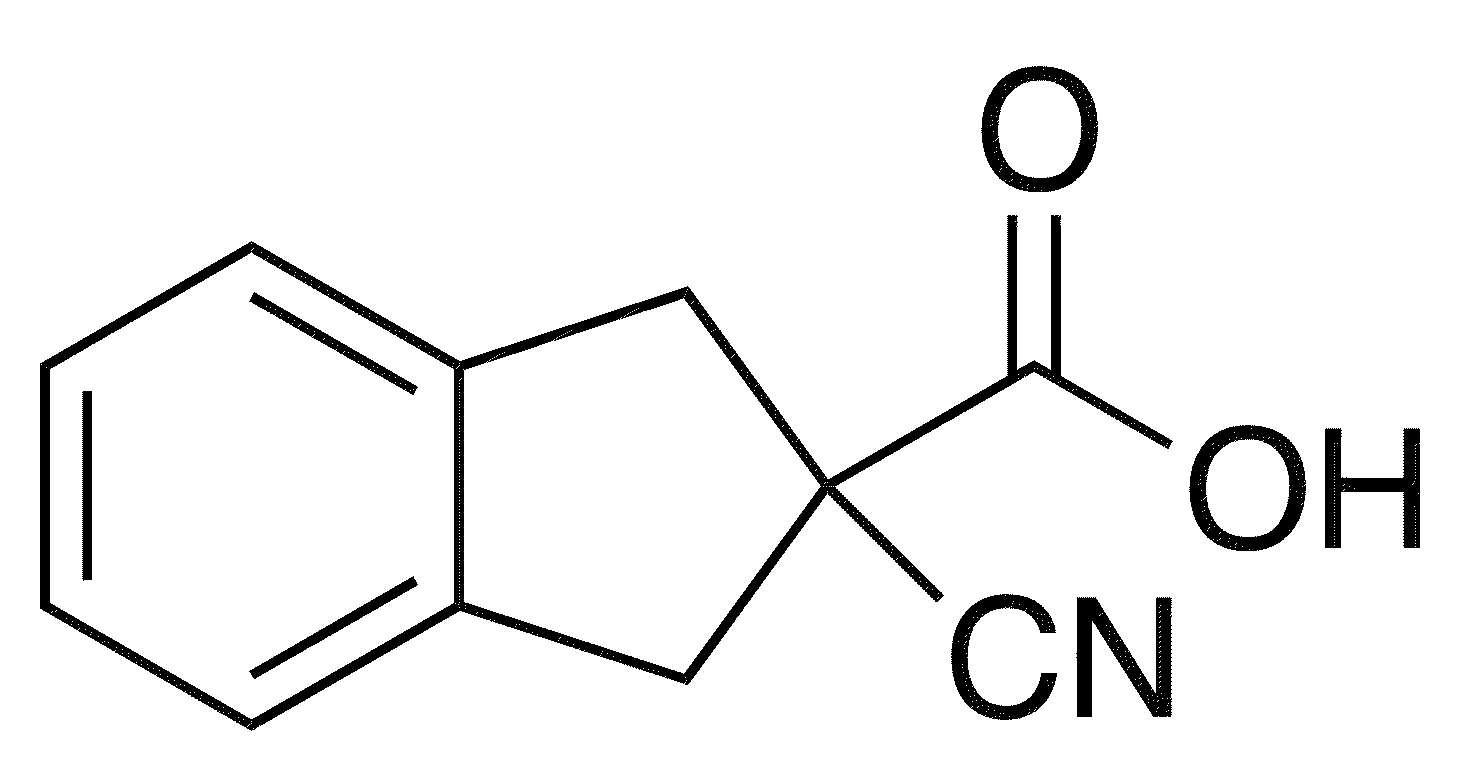 2-Cyano-1,3-dihydroindene-2-carboxylic acid - Chemical structure and product image