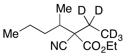 2-Cyano-2-ethyl-3-methylhexanoic Acid Ethyl Ester - Chemical structure and product image