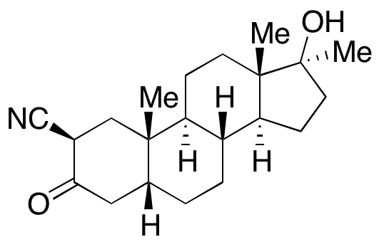 2 beta-Cyano-17 beta-Hydroxy-17 alpha-methyl-5 beta-androstan-3-one - Chemical structure and product image