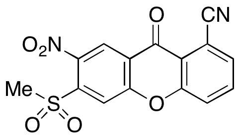1-Cyano-6-(methylsulfonyl)-7-nitro-9H-xanthen-9-one - Chemical structure and product image