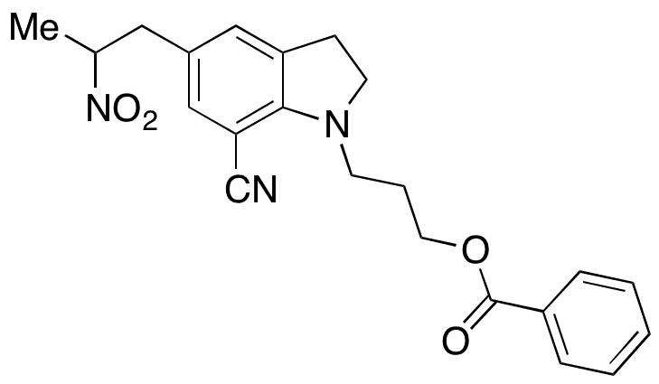 3-(7-Cyano-5-(2-nitropropyl)indolin-1-yl)propyl Benzoate - Chemical structure and product image