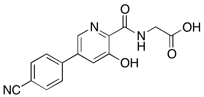 N-(5-(4-Cyanophenyl)-3-hydroxypicolinoyl)glycine - Chemical structure and product image