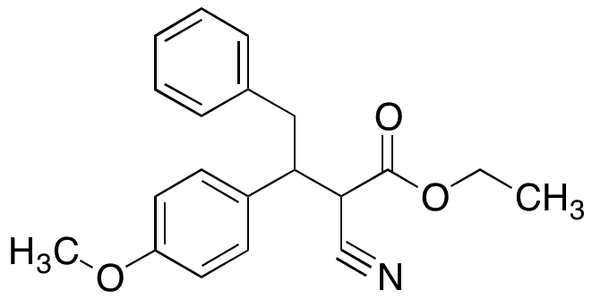 alpha-â€‹Cyano-beta-â€‹(4-â€‹methoxyphenyl)â€‹-benzenebutanoic Acid Ethyl Ester - Chemical structure and product image