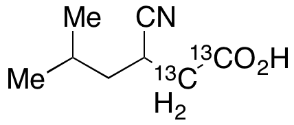 3-Cyano-5-methylhexanoic-13C Acid - Chemical structure and product image