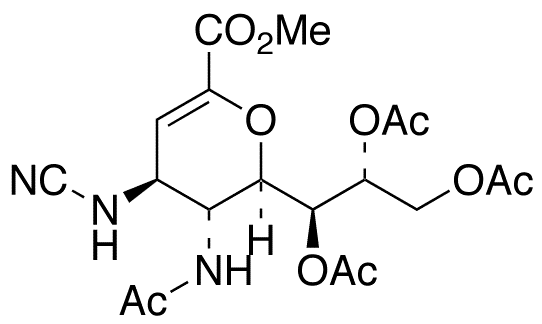 N-Cyano Zanamivir Amine Triacetate Methyl Ester - Chemical structure and product image
