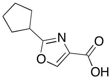 2-Cyclopentyl-4-oxazolecarboxylic Acid - Chemical structure and product image