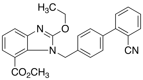 1-[(2â€™-Cyano-1,1â€™-biphenyl-4-yl)methyl]-2-ethoxy-7-benzimidazolecarboxylic Acid Methyl Ester - Chemical structure and product image