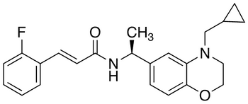 (S)-N-[1-(4-Cyclopropylmethyl-3,4-dihydro-2H-benzo[1,4]oxazin-6-yl)-ethyl]-3-(2-fluoro-phenyl)acrylamide - Chemical structure and product image