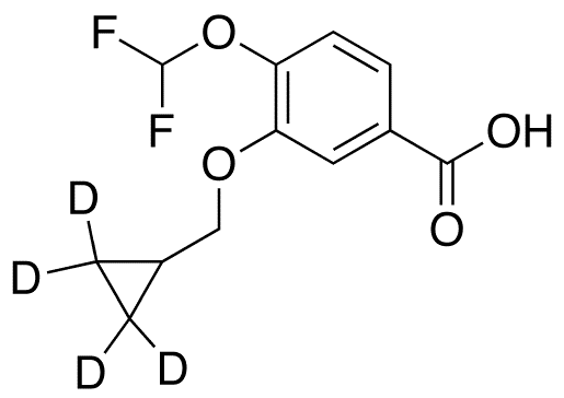 3-Cyclopropylmethoxy-4-difluoromethoxybenzoic-d4 Acid - Chemical structure and product image