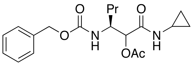 N-[(1S)-1-[2-(Cyclopropylamino)-1-acetyloxy-2-oxoethyl]butyl]carbamic Acid Benzyl Ester - Chemical structure and product image