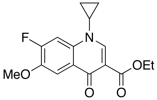 1-Cyclopropyl-1,4-dihydro-7-fluoro-6-methoxy-4-oxo-3-quinolinecarboxylic Acid Ethyl Ester - Chemical structure and product image