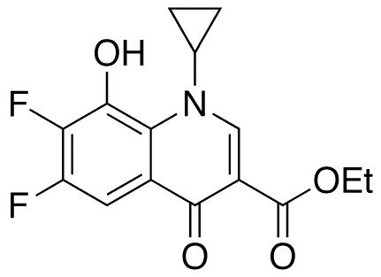 1-Cyclopropyl-6,7-difluoro-1,4-dihydro-8-hydroxy-4-oxo-3-quinolinecarboxylic Acid Ethyl Ester - Chemical structure and product image