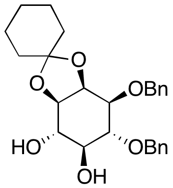 2,3-O-Cyclohexylidene-1,6-bis-O-(phenylmethyl)-D-myo-inositol - Chemical structure and product image