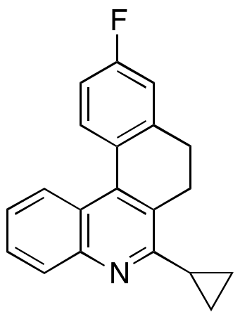 6-Cyclopropyl-10-fluoro-7,8-dihydrobenzo[k]phenanthridine - Chemical structure and product image