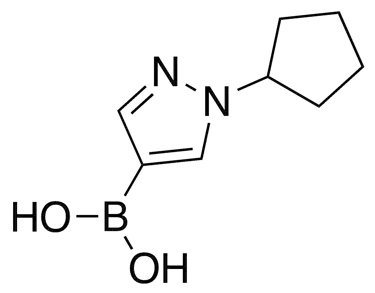 1-Cyclopentyl-1H-pyrazole-4-boronic acid - Chemical structure and product image