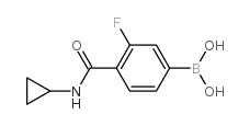N-Cyclopropyl 4-borono-2-fluorobenzamide - Chemical structure and product image