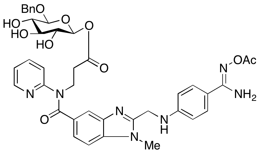 Dabigatran Acetate 6-Benzyloxy Acyl-beta-D-Glucuronide - Chemical structure and product image