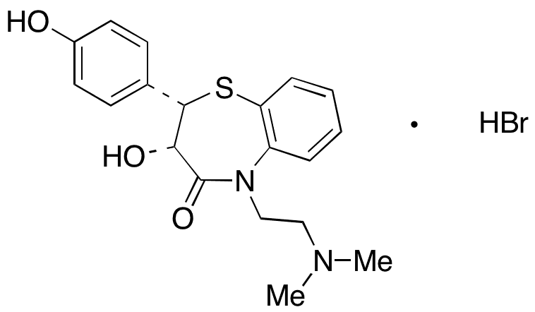 Deacetyl-O-demethyl Diltiazem Hydrobromide - Chemical structure and product image