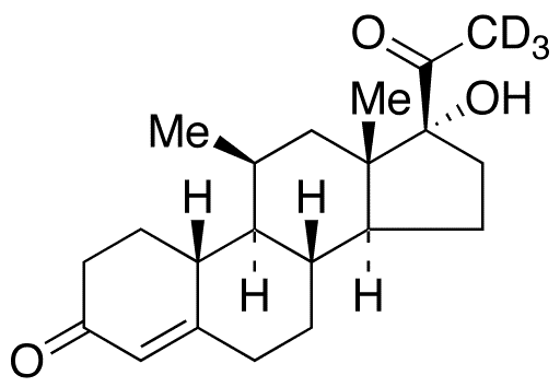 17-Hydroxy-11 beta-methyl-19-norprogesterone-d3 - Chemical structure and product image
