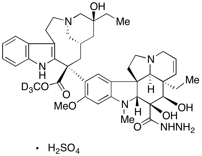 Deacetylvinblastine Hydrazide Sulfate-d3 - Chemical structure and product image